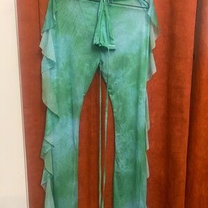 Sheer ware  green top and bottom size small